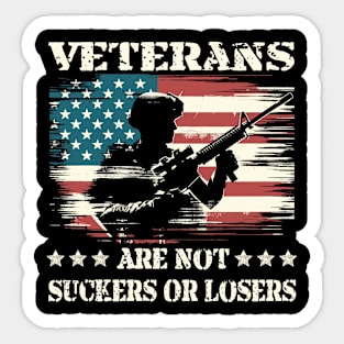 Veterans are NOT suckers or losers Sticker